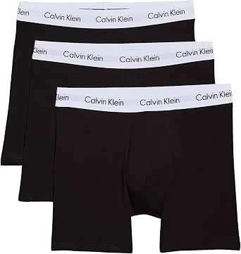 Calvin Klein Pack of 3 Men's Long Boxer Shorts Stretch Brief - Image 1