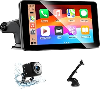 7 Pouces Écran Carplay Voiture pour Apple Car Play, Écran Android Auto Voiture avec Caméra de Recul/Bluetooth/FM/AUX/Mirror Link/Commande Vocale/Navigation GPS - Image 1