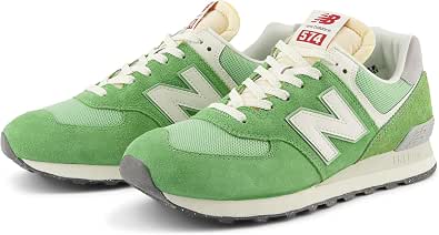 New Balance Mixed 574 V2 70s Racing Basketball, Chive, 38.5 EU - Image 1