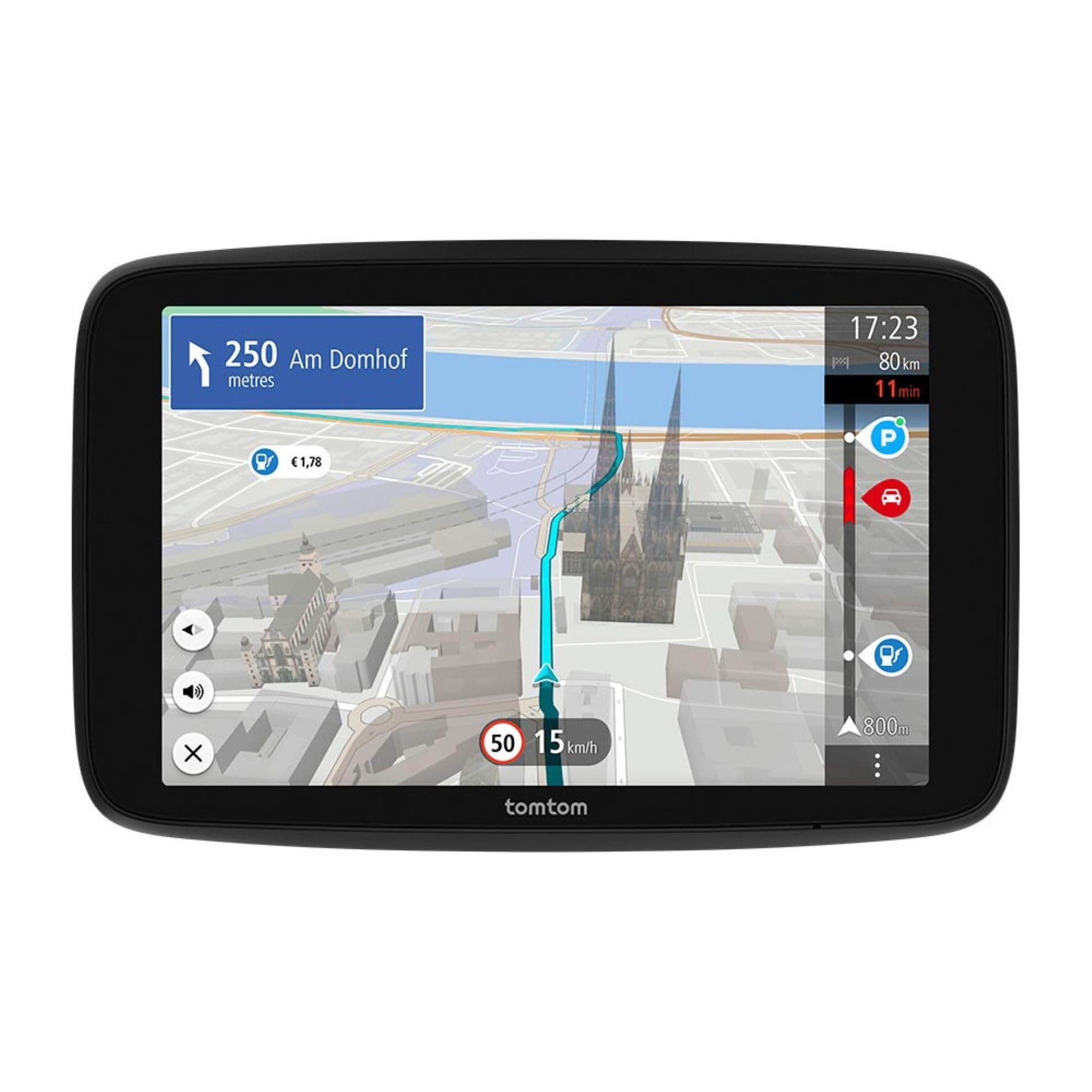 TomTom GPS GO Navigator (7" extra-large display, real-time traffic information, danger zone alert, 1 year trial included, map of Europe, update via Wi-Fi, premium services, magnetic mount) - Image 1