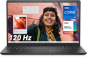 Dell Inspiron 15 (3530) 15.6" FHD 120Hz Laptop, Intel Core i7-1355U, 16GB RAM, 512GB SSD, Intel Iris XE Graphics, Windows 11 Home, AZERTY Keyboard - Carbon Black - Image 1