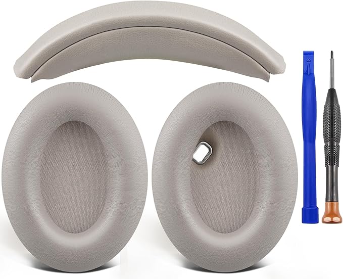 SOULWIT Foam Cushion Pads + Headband, Replacement Kit for Sony WH-1000XM4 (WH1000XM4) Circumaural Headphones, Replacement Part for Headband Pad - Image 1