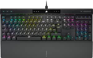 Corsair K70 PRO RGB Optical-Mechanical Gaming Keyboard - OPX Linear Switches, PBT Double Injection Keys, 8,000 Hz Polling Rate - FR Layout - AZERTY - Black - Image 1