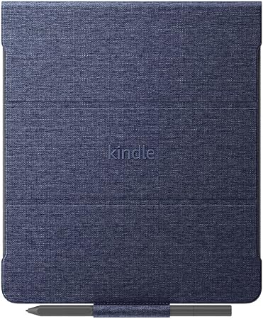 Amazon Kindle Scribe Fabric Flip Case with Magnetic Fastener | Only Compatible with Kindle Scribe | Slim Lightweight Design | Denim - Image 1