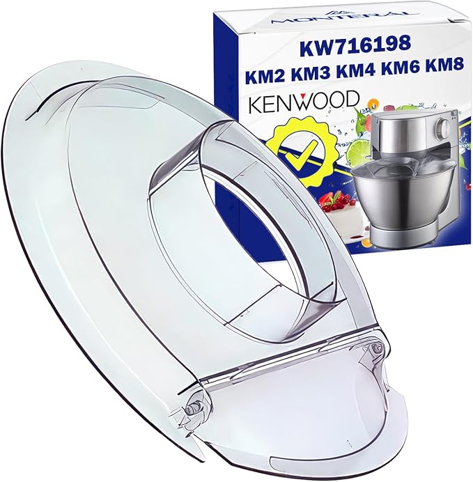 MONTERAL Anti-Splash Lid for Kitchen Processor 245 x 39 mm with Original Code KW716198 31227 for Kenwood KM2 KM3 KM4 KM6 KM8 - Image 1