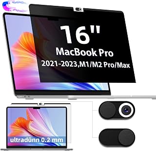 IPROKKO Filtre de Confidentialité Magnétique pour MacBook Pro 16 pouces 2021-2025 (M1, M2, M3, M4), Film de Confidentialité Amovible Anti-lumière Bleue pour Ordinateur Portable Mac - Image 1
