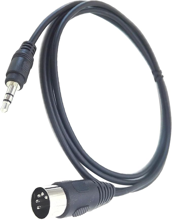 zdyCGTime 1.5m DIN 5 Pin Male to 3.5mm (1/Q900) Stereo Male Professional Audio Cable for Bang & Olufsen, Naim, Quad Stereo Systems (Bo-106N) - Image 1