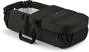 Bugaboo Baby Nest – Nacelle & chancelière 2-en-1, Sangles de Transport, se déplie en Matelas Coton et Tapis de Jeu, Compatible avec Les poussettes, utilisable dès la Naissance – Heritage Black - Image 1