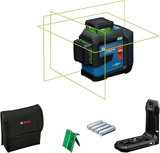 Bosch Professional laser lignes GLL 80-33 G (support de fixation LB 10, laser vert, portée jusqu’à 30 m, alimentation dual power, 4 piles 1,5 V LR6, housse de protection) - Image 1