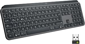 Logitech MX Keys for Business - Wireless Backlit Keyboard, German QWERTZ Keyboard - Grey - Image 1