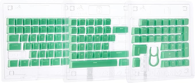 Corsair PBT DOUBLE-SHOT PRO Keycap Mod Kit (PBT keys, bottom row standard compatibility, rough surface, 1.5mm thick walls with backlit character, O-Ring dampers - Image 1