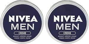 NIVEA MEN Face Cream - Body - Hand Cream, Multi-Use Cream with Male Scent, Aluminium Box Size, 3-in-1 Moisturizing Treatment with Non-Greasy Texture, Fragrance Free, 150 ml (Pack of 2) - Image 1
