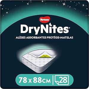 HUGGIES DryNites - 4 Packs of 7 Disposable Absorbent Pads - 12 Hours of Protection - Suitable for Children of All Ages - Discreet Protection - Easily Transportable - Image 1