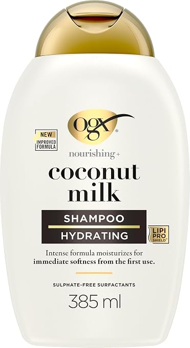 OGX | Nourishing Shampoo Coconut Milk (385ml Bottle) - Moisturizing Hair Care for Dry Hair - Sulfate Free Shampoo for Immediate Softness - Image 1