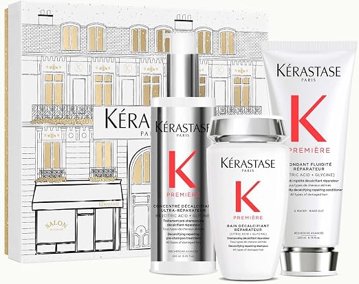 KÉRASTASE Première Trio Set - Damaged Hair - Enriched with Citric Acid and Glycine - Repairs from the First Use - Pre-Shampoo, Shampoo and Conditioner - Image 1