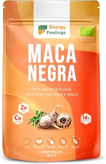 Energy Feelings Maca Noire Bio du Pérou 500g, Poudre de Racine de Maca Bio, Végane et Sans Gluten, Renforce l’Énergie et la Vitalité Intime pour Homme et Femme - Image 1