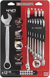Facom - 440JP12PB_15420 - Set of 12 combination spanners 440 440JP12PB on case - Storage on case and a free key - Image 1