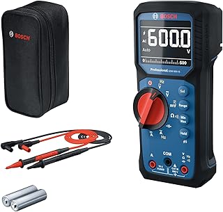 Bosch Professional Multimètre Numérique GDM 600-15 (True RMS, écran LCD inversé, mesure fréquence/continuité/résistance/capacité, Min/Max/Moyenne, cordons de mesure MS 90) - Image 1