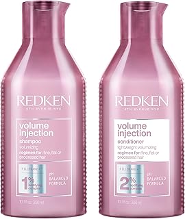 Redken, Routine Volume pour Cheveux Fins et Plats, Colorés ou Naturels, Apporte du Volume, Brillance et Douceur, Bodifying Complex & Filloxane, Volume Injection - Image 1