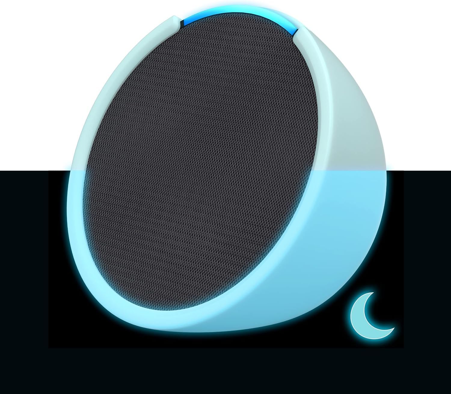 Echo Pop | Enceinte connectée Bluetooth compacte au son riche, avec Alexa | Anthracite+ housse « Made for Amazon » pour Echo Pop (Modèle 2023), Brillant dans le noir - Image 1