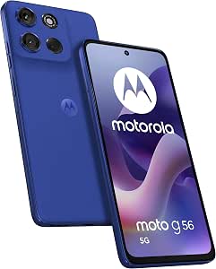 Motorola Moto G56 5G 8/256GB, 50MP Camera + Anti-Flicker Sensor, 6.72" FHD+ 120Hz Display, 5200mAh Battery, MediaTek Dimensity 7060, Android 15, Pantone Dazzling Blue - Image 1