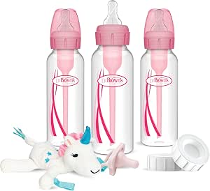 Dr. Brown's Natural Flow® Anti-Colic Options+™ Narrow Baby Bottle 250ml + Gift Set with Level 1 Slow Flow - Image 1