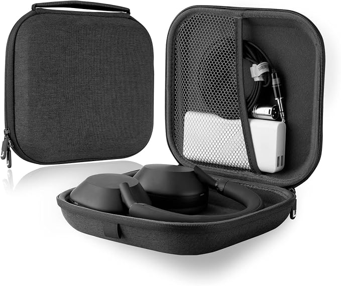 Linkidea Earphone Carrying Case Compatible with Sony WH1000XM5, WH-CH700N, WH-CH710N, WH1000XM3, WH1000XM4, XB950BT - Hard Protective Case with Cable, Storage Charger - Image 1