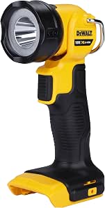 DEWALT - DCL040-XJ - XR 18V 110 Lm LED Construction Light - Hanging Hook - Head Swivel Vertically 90° - Compact, Lightweight and Robust Power Tool - Professional Use          [Energy Class E] - Image 1