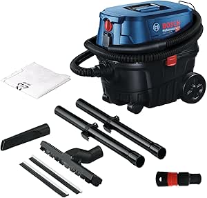 Bosch Professional Vacuum Cleaner for Solids and Liquids Gas 12-25 PL (Motor 1250 W, Air Flow 65 l/s, Vacuum 200 mbar, Including HEPA Filter, Straight Crevice Tool) - Image 1