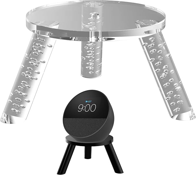 Compatible with Amazon Echo Spot Bracket Echo Spot Wall Mount with Built-in Cable Management, No Screws Required for Speaker (Clear), 1 Piece - Image 1