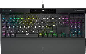 Corsair K70 Pro RGB Wired Gaming Keyboard Optical-Mechanical - OPX Linear Switches - Double-Shot PBT Keyboards - iCUE Compatible - QWERTY ES - PC, Xbox - Black - Image 1