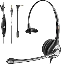 Wantek Casque Téléphone Portable Mono avec Micro Anti-Bruit, Oreillette Smartphone Filaire avec Jack 3,5 mm pour iPhone Galaxy Huawei HTC LG Blackberry Téléphones Android iPad Skype(F600M1) - Image 1