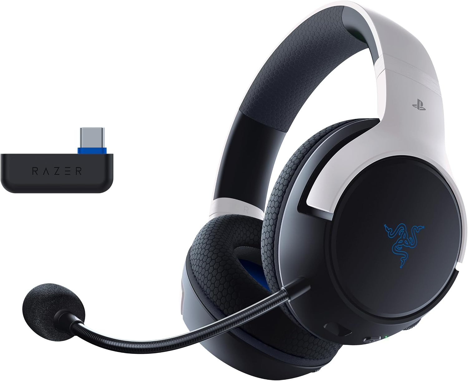 Razer Kaira HyperSpeed (Playstation Licensed) - Casque de Jeu sans Fil pour Playstation - 2,4 HyperSpeed et Bluetooth (Triforce 50mm, Microphone HyperClear, USB, multiplateforme) Blanc - Image 1