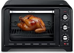 Moulinex Electric 60 L Rotating Heat Oven, 7 Cooking Modes, Turnout, Adjustable Thermostat up to 240°C, Timer 120 Minutes, 2 Reversible Grills, Optimo, Black OX495810 - Image 1