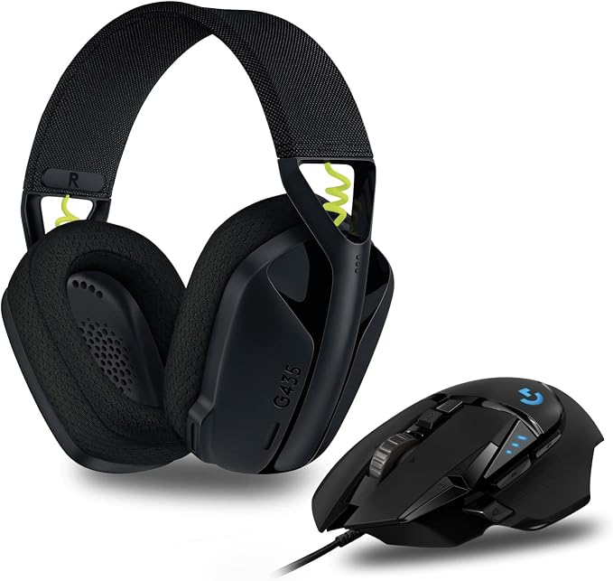 Logitech G 502 Hero High Performance Wired Gaming Mouse + Logitech G435 Lightspeed and Bluetooth Wireless Gaming Headset - Image 1