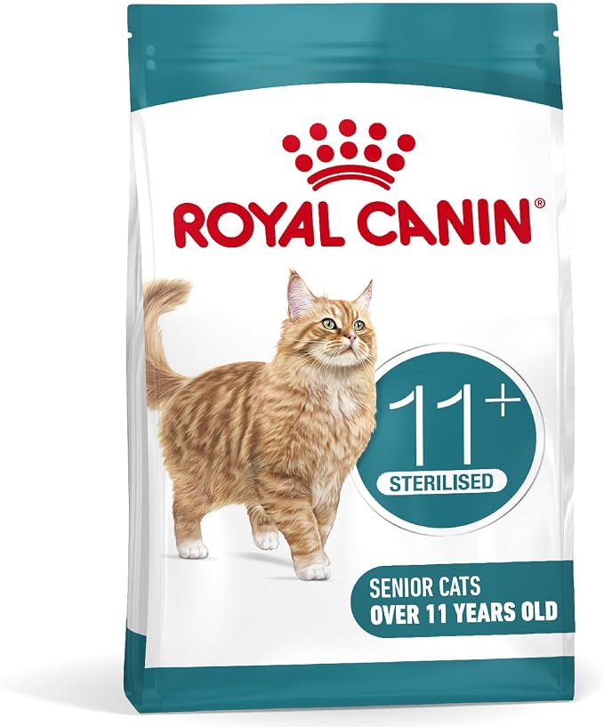Royal Canin Ageing Sterilised 11+ | 400g | Dry Food for Sterilized Cats Ages 11+ | Formula with HealthyAge7 Complex | Contains Easy Chewable Kibble - Image 1