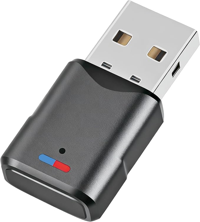 Bluetooth 5.3 USB Adapter for PS5 PS4 PC Switch Mac Dongle Dual Pairing Low Latency Key Transmitter Audio Wireless for Macos Controller Windows Headset Speaker - Image 1