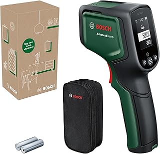 Bosch Thermomètre infrarouge AdvancedTemp (-30°C to +500°C, détection de moisissure et de pont thermique intégrée et affichage LED, boîtier en matériaux recyclés, dans boîte carton pour e-commerce) - Image 1