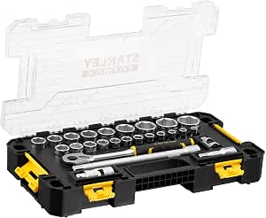 Stanley STAKBOX L Socket Set - FMMT98103-1 - 1/2 Inch - Set of 26 Pieces Multi-Coloured - Image 1