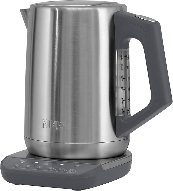 Ninja Perfect Temperature, Kettle, 1.7 L, with Temperature Control, LED Display, Easy to Use Kettle with Quick Boil, Temperature Keeping, Stainless Steel, KT201EU - Image 1
