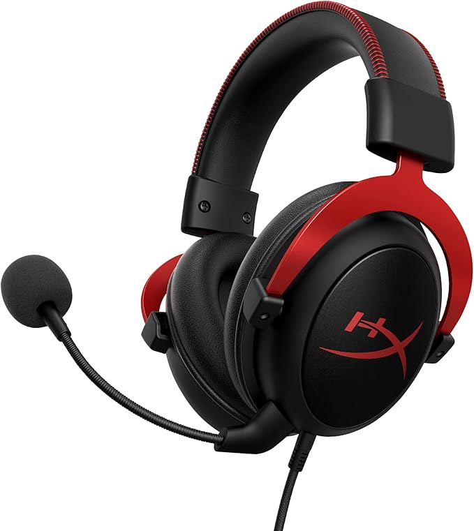 HyperX KHX-HSCP-RD Cloud II Gaming Headset with Mic for PC/PS4/Mac, Red - Image 1