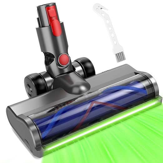 Brush Compatible with Dyson V7 V8 V10 V11 V15, Electric V8 Floor Brush for Vacuum Cleaner, LED Direct Drive Replacement Brush Heads for Hard Floors & Carpets, Grey - Image 1