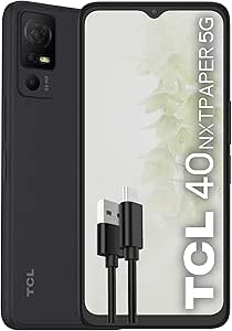 TCL Mobile 40NXTPAPER 5G Smartphone 5G, Screen 6.6 HDplus90 Hz, 256 GB, 12 GB RAM, Triple Camera 50 MP, Android 13, 5010 mAh Battery, Starlight Black, USB Type-C Additive - Image 1