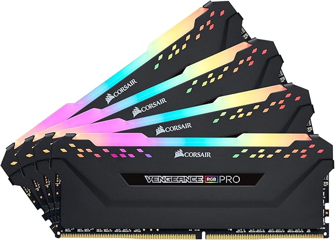 Corsair Corsair Vengeance RGB Pro 64GB (4x16GB) DDR4 3200 (PC4-25600) C16 Desktop Memory - Black - Image 1