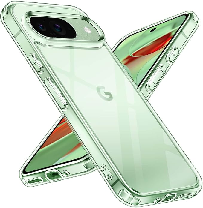 ivoler Anti-yellowing HD Clear Case for Google Pixel 9 / Google Pixel 9 Pro, [Military Protection] Slim Transparent Shockproof Silicone Protective Case, Hard PC Bumper Cover - Image 1