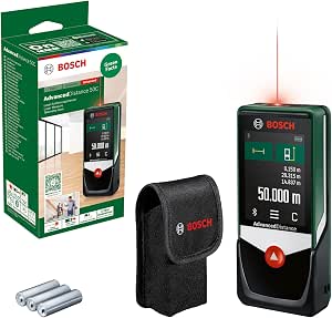 Bosch Télémètre laser AdvancedDistance 50C (mesure précise de la distance jusqu'à 50 mètres, écran tactile, fonctions de mesure avec assistance intégrée, dans boîte carton) - Image 1