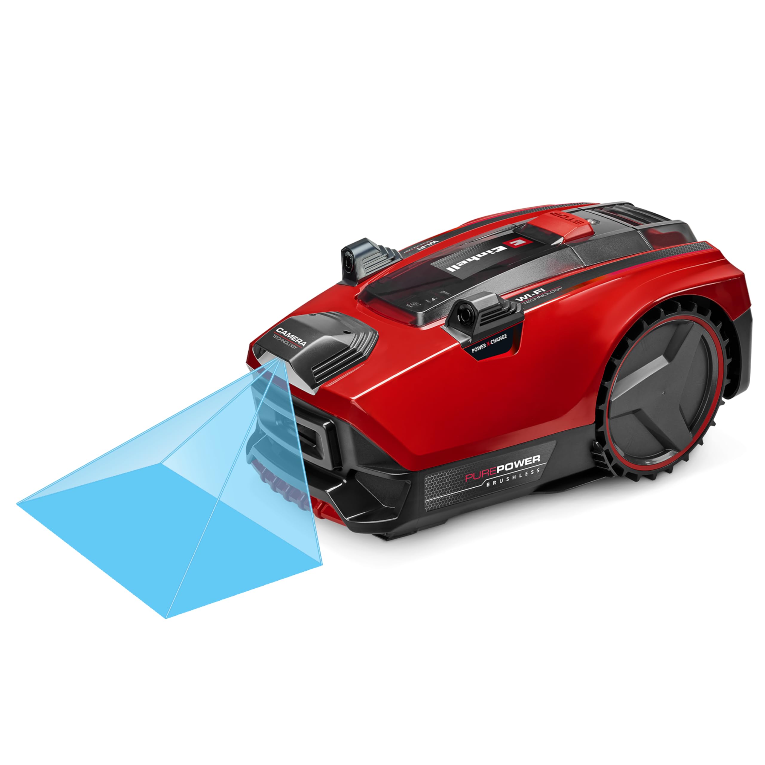 Einhell FREELEXO CAM Plus 600 Power X-Change Robot-Lawnmower (18 V, Camera Replacement for Peripheral Cable, for 600 m², Carbonless Motor, Wi-FI, Slopes Up to 25%, with 4.0 Ah Plus Battery) - Image 1