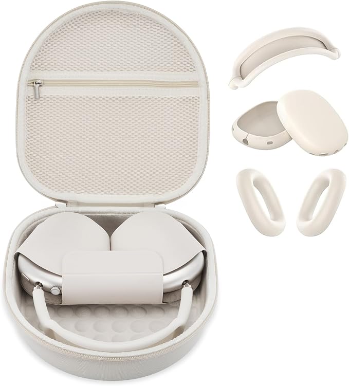 3 in 1 Case & Carrying Bag for Apple Airpods Max, Anti-scratch, Earpiece, Accessory for Apple Airpod Max (Starry Light Case & Silicone Case) - Image 1
