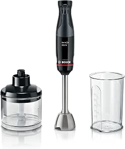 Bosch, Hand Blender, ErgoMaster Series 4, 1000 Watt Air-Cooled Motor, Dynamic Speed Control, QuattroBlade Pro Knife, Accessories Included, MSM4B620          [Energy Class B] - Image 1