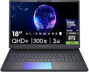 Alienware Area-51 18" Gaming Laptop - GeForce RTX 5080 16GB GDDR7 18" QHD+ 300Hz Intel Ultra 9 275HX AlienFX RGB Lighting Wi-Fi 7 Ai NPU Quad Cooling Fan, Win 11PRO - Image 1
